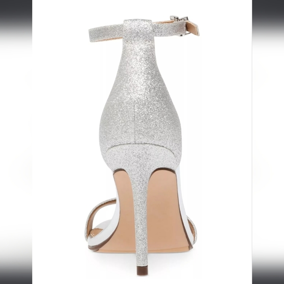 Wild Pair Bethie Two-piece Dress Sandals Silver 7 - Picture 4 of 9